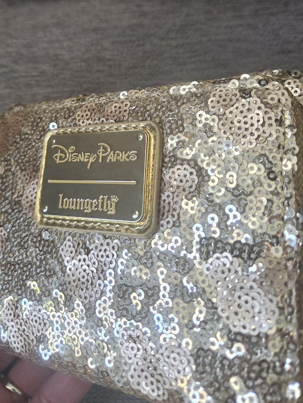 Wallet✨ SPARKLE ✨ Authentic Disney Parks x Loungefly Minnie Mouse Gold - Picture 3 of 9